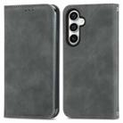 For Samsung Galaxy S23 FE 5G Retro Skin Feel Magnetic Leather Phone Case(Gray) - 1