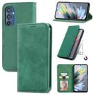 For Samsung Galaxy M35 Retro Skin Feel Magnetic Leather Phone Case(Green) - 1