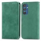For Samsung Galaxy M35 Retro Skin Feel Magnetic Leather Phone Case(Green) - 2