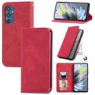 For Samsung Galaxy M35 Retro Skin Feel Magnetic Leather Phone Case(Red) - 1