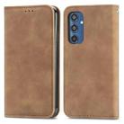 For Samsung Galaxy M35 Retro Skin Feel Magnetic Leather Phone Case(Brown) - 2