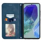 For Samsung Galaxy S24 FE 5G Retro Skin Feel Magnetic Leather Phone Case(Blue) - 3