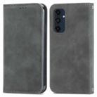 For Samsung Galaxy S24 FE 5G Retro Skin Feel Magnetic Leather Phone Case(Gray) - 1