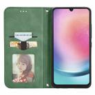 For Samsung Galaxy A24 5G Retro Skin Feel Magnetic Leather Phone Case(Green) - 3