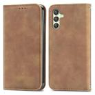 For Samsung Galaxy A24 5G Retro Skin Feel Magnetic Leather Phone Case(Brown) - 1
