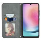 For Samsung Galaxy A24 5G Retro Skin Feel Magnetic Leather Phone Case(Gray) - 3