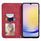 For Samsung Galaxy A25 5G Retro Skin Feel Magnetic Leather Phone Case(Red) - 3