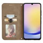 For Samsung Galaxy A25 5G Retro Skin Feel Magnetic Leather Phone Case(Brown) - 3