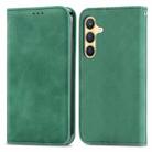 For Samsung Galaxy S25 5G Retro Skin Feel Magnetic Leather Phone Case(Green) - 2