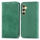 For Samsung Galaxy S25+ 5G Retro Skin Feel Magnetic Leather Phone Case(Green) - 2