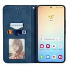 For Samsung Galaxy S25+ 5G Retro Skin Feel Magnetic Leather Phone Case(Blue) - 3