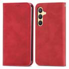 For Samsung Galaxy S25+ 5G Retro Skin Feel Magnetic Leather Phone Case(Red) - 2