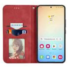 For Samsung Galaxy S25+ 5G Retro Skin Feel Magnetic Leather Phone Case(Red) - 3