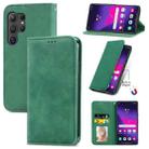 For Samsung Galaxy S25 Ultra 5G Retro Skin Feel Magnetic Leather Phone Case(Green) - 1