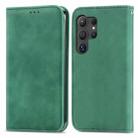 For Samsung Galaxy S25 Ultra 5G Retro Skin Feel Magnetic Leather Phone Case(Green) - 2