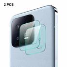 2pcs For Xiaomi 13 ENKAY Hat-Prince 9H Rear Camera Lens Tempered Glass Film - 1