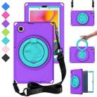 For Samsung Galaxy Tab A 8.0 T290/T295 2019 EVA Hybrid PC Shockproof Tablet Case with Frame(Purple) - 1