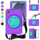 For Samsung Galaxy Tab A9 8.7 X110/X115 EVA Hybrid PC Shockproof Tablet Case with Frame(Purple) - 1