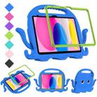 For iPad 10th Gen 10.9 2022 Octopus Style EVA + PC Tablet Case with Strap(Blue) - 1