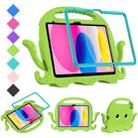 For iPad 10th Gen 10.9 2022 Octopus Style EVA + PC Tablet Case with Strap(Grass Green) - 1