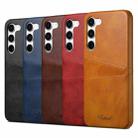 For Samsung Galaxy S24 5G teni Calf Texture Back Cover Phone Case with Card Slots(Brown) - 6