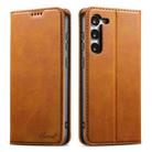 For Samsung Galaxy S23+ 5G Suteni Calf Texture Horizontal Flip Leather Phone Case(Khaki) - 1