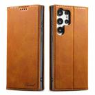 For Samsung Galaxy S23 Ultra 5G Suteni Calf Texture Horizontal Flip Leather Phone Case(Khaki) - 1