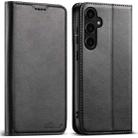 For Samsung Galaxy A14 4G/5G Suteni Calf Texture Horizontal Flip Leather Phone Case(Black) - 1