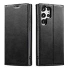 For Samsung Galaxy S25 Ultra 5G Suteni Calf Texture Horizontal Flip Leather Phone Case(Black) - 1
