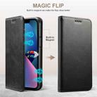 For Samsung Galaxy S25+ 5G Suteni Calf Texture Horizontal Flip Leather Phone Case(Black) - 3