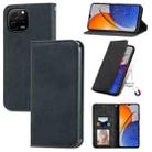 For Huawei Nova Y61 Retro Skin Feel Magnetic Flip Leather Phone Case(Black) - 1