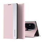 For Honor 300 Pro Side Electroplated Adsorption Leather Phone Case(Pink) - 1