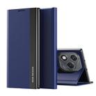 For Honor 400 Lite Side Electroplated Adsorption Leather Phone Case(Dark Blue) - 1