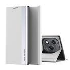 For Honor 400 Lite Side Electroplated Adsorption Leather Phone Case(Silver) - 1
