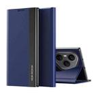 For Honor 400 Pro Global 160.8mm Side Electroplated Adsorption Leather Phone Case(Dark Blue) - 1
