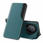 For Honor X50 Attraction Flip Holder Leather Phone Case(Green) - 1