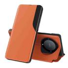 For Honor X50 Attraction Flip Holder Leather Phone Case(Orange) - 1