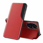 For Honor 200 Attraction Flip Holder Leather Phone Case(Red) - 1