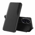 For Honor 200 Pro Attraction Flip Holder Leather Phone Case(Black) - 1