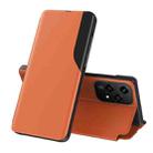 For Honor 200 Lite Global Attraction Flip Holder Leather Phone Case(Orange) - 1