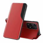 For Honor 200 Lite Global Attraction Flip Holder Leather Phone Case(Red) - 1