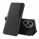 For Honor 400 Pro Global 160.8mm Attraction Flip Holder Leather Phone Case(Black) - 1