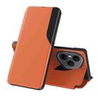 For Honor 400 Pro Global 160.8mm Attraction Flip Holder Leather Phone Case(Orange) - 1