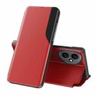 For Honor 400 Global 156.5mm Attraction Flip Holder Leather Phone Case(Red) - 1