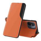 For Xiaomi Redmi 12C Attraction Flip Holder Leather Phone Case(Orange) - 1