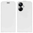 For Realme 10 Pro+ R64 Texture Single Vertical Flip Leather Phone Case(White) - 1