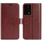 For Xiaomi Redmi K60E R64 Texture Horizontal Flip Leather Phone Case(Brown) - 1