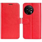 For OnePlus 11 R64 Texture Horizontal Flip Leather Phone Case(Red) - 1