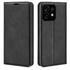 For Motorola Moto X40 Retro-skin  Magnetic Suction Leather Phone Case(Black) - 1