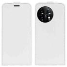 For OnePlus 11 R64 Texture Vertical Flip Leather Phone Case(White) - 1